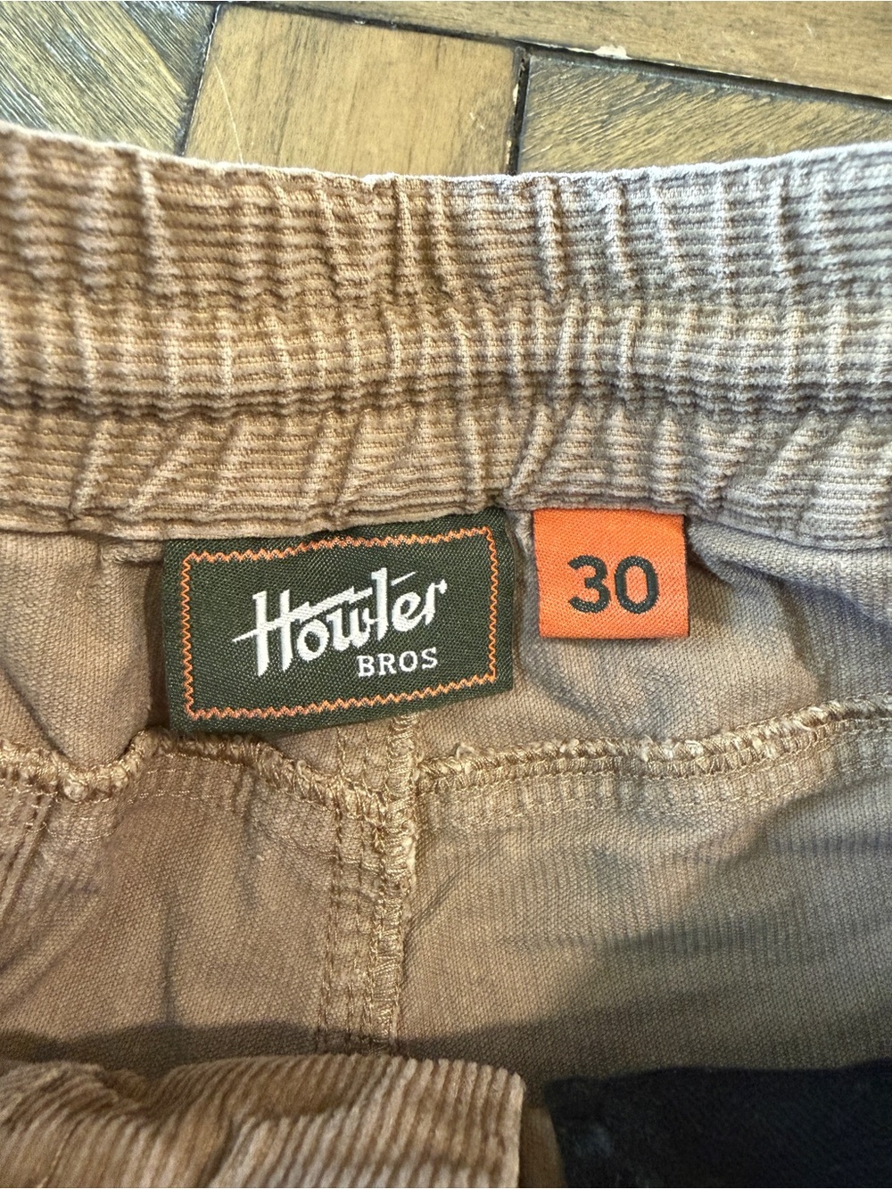 Howler Brothers Men's Size 30 Shorts Brown/Tan Pressure Drop Cord Shorts - Picture 5 of 6